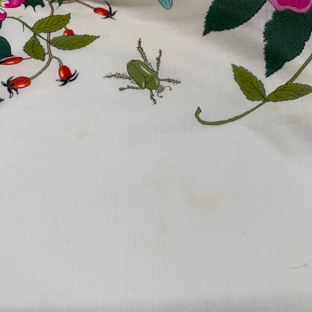 グッチ　GUCCI フローラ　コットン　スカーフ　花柄　ビンテージ　153cm