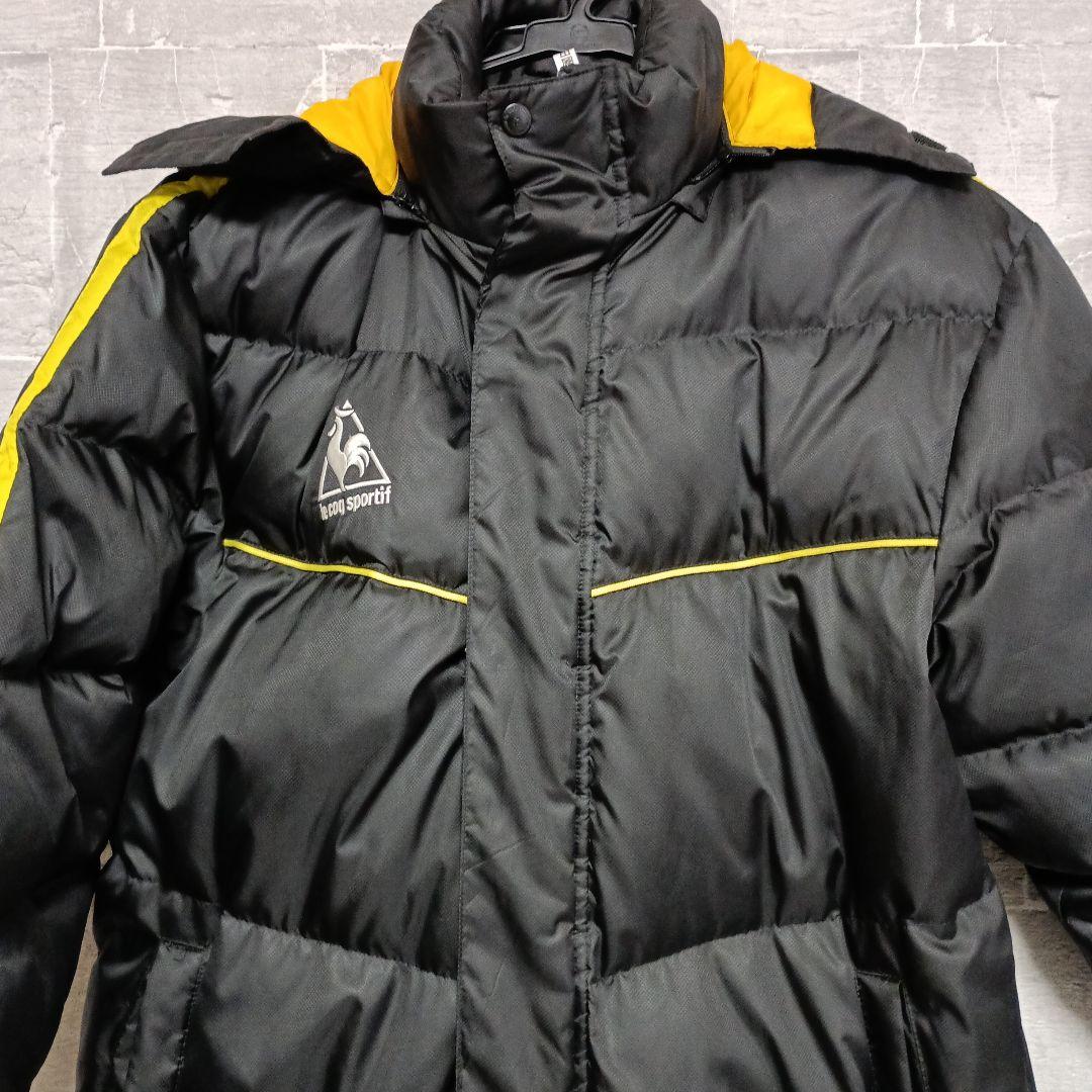 le coq sportit ロングダウンジャケット ブラック/イエロー