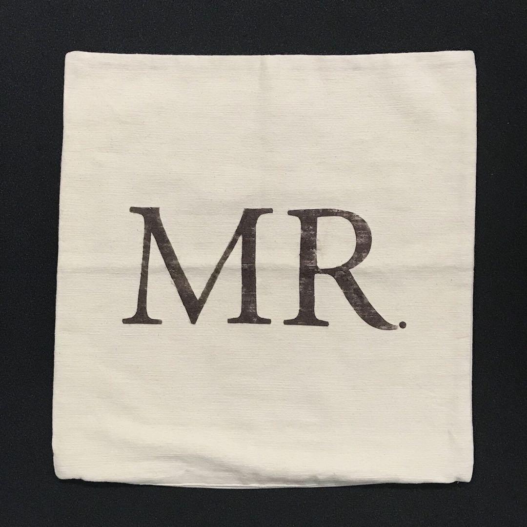 クッションカバーMR.＆MRS.２点セット