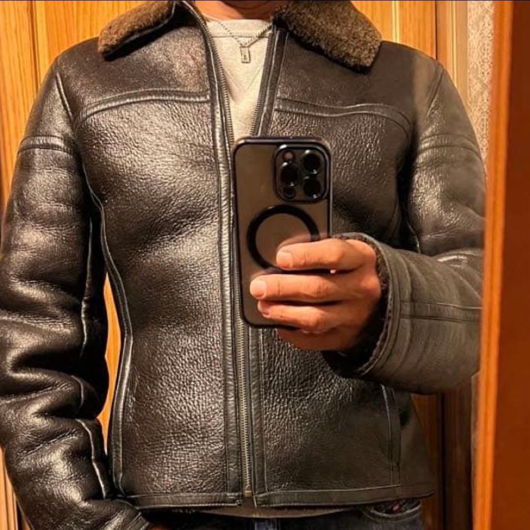 KENZO ケンゾー　ブラウンレザージャケット　B-3 美品