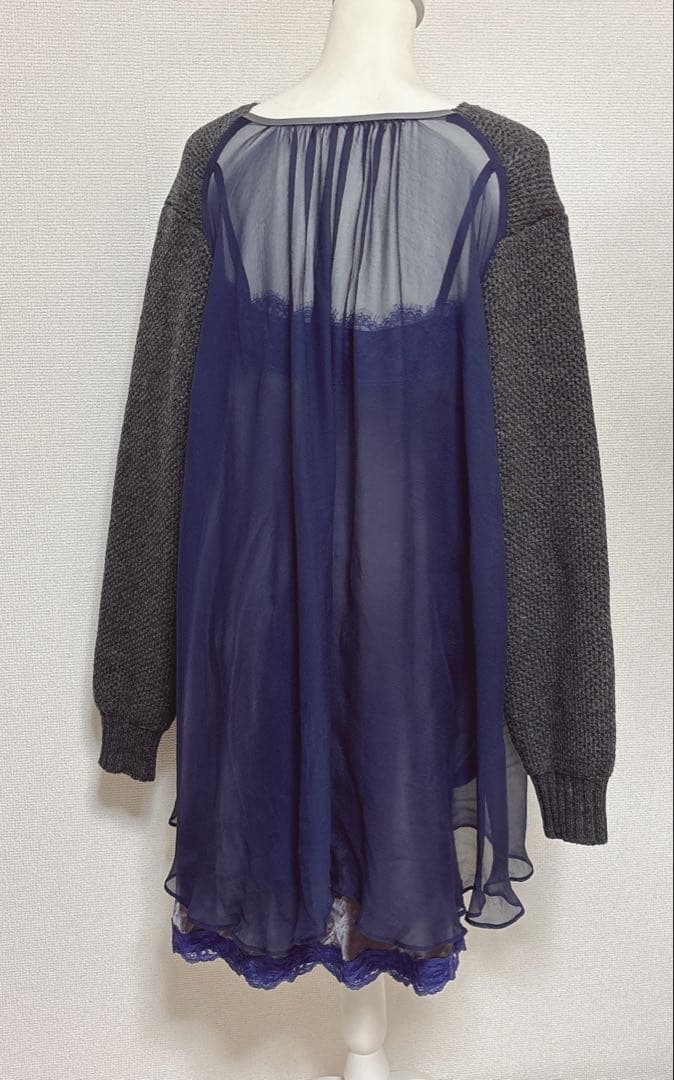 激レア　コレクション✨sacai サカイ ニット シルク バックプリーツ フレア