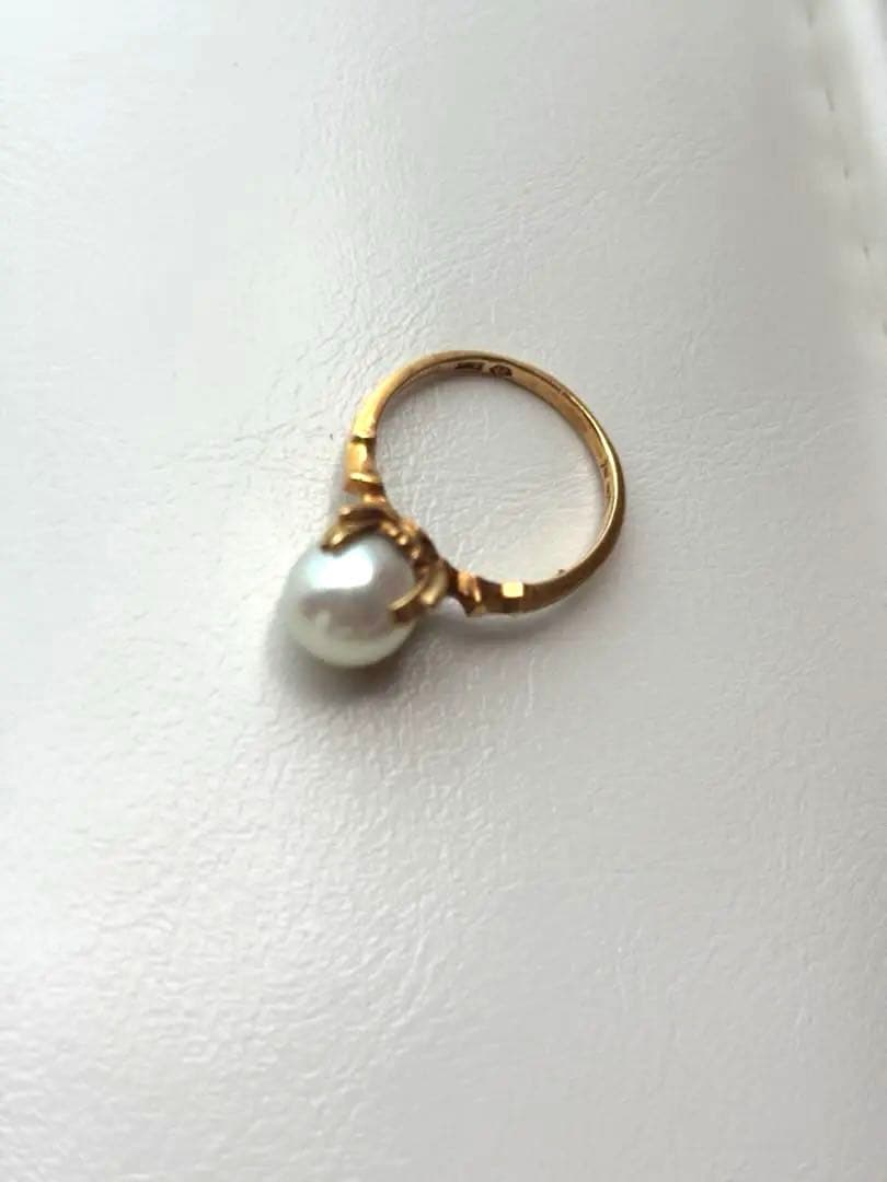 18金　真珠　パール　指輪