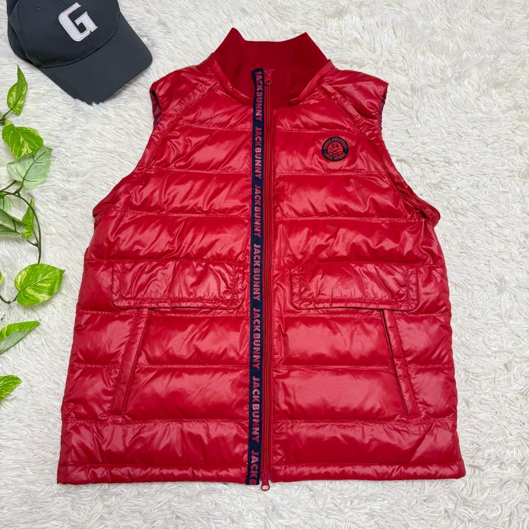 【ジャックバニー】美品 ダウンジャケット レッド 4サイズ メンズ 4way