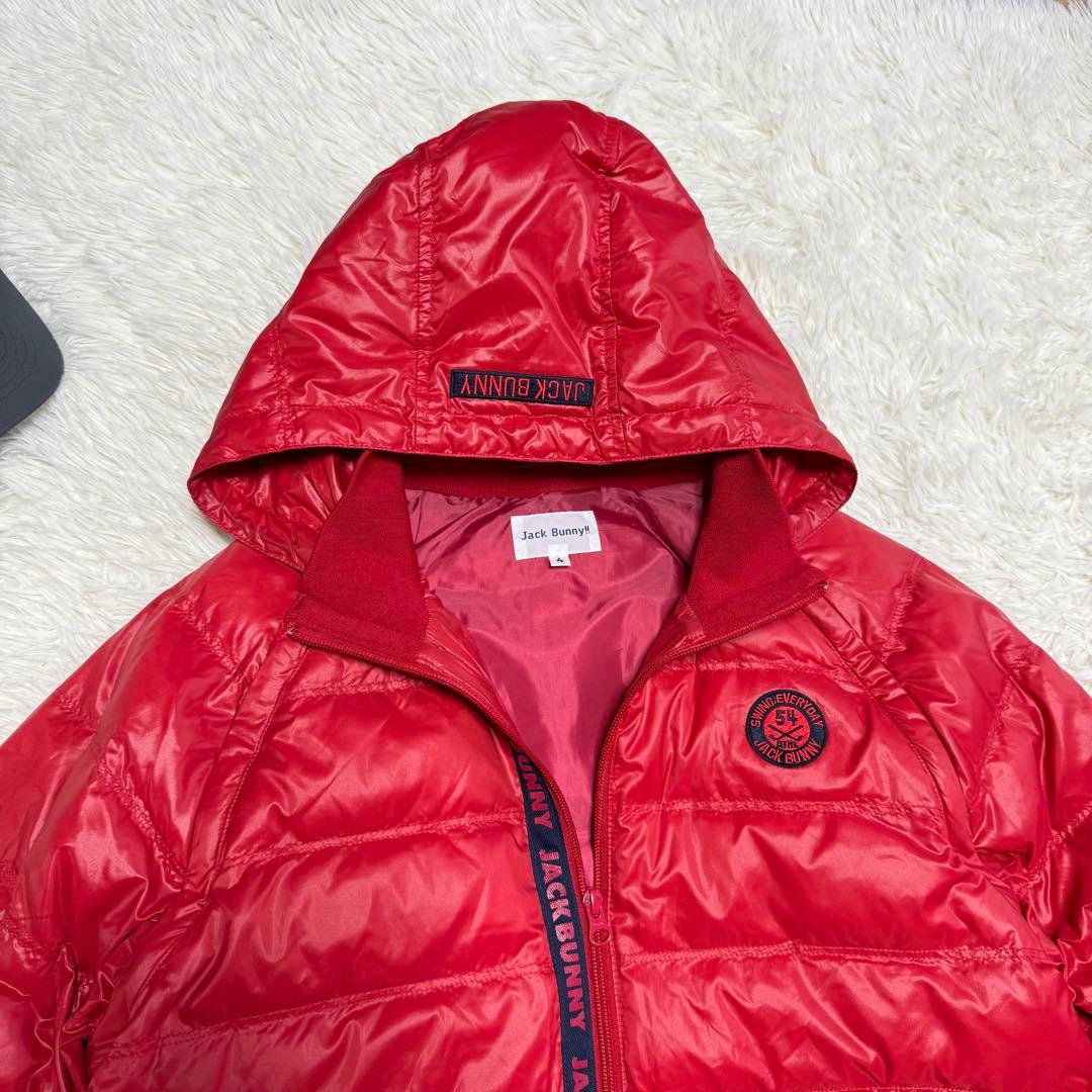 【ジャックバニー】美品 ダウンジャケット レッド 4サイズ メンズ 4way