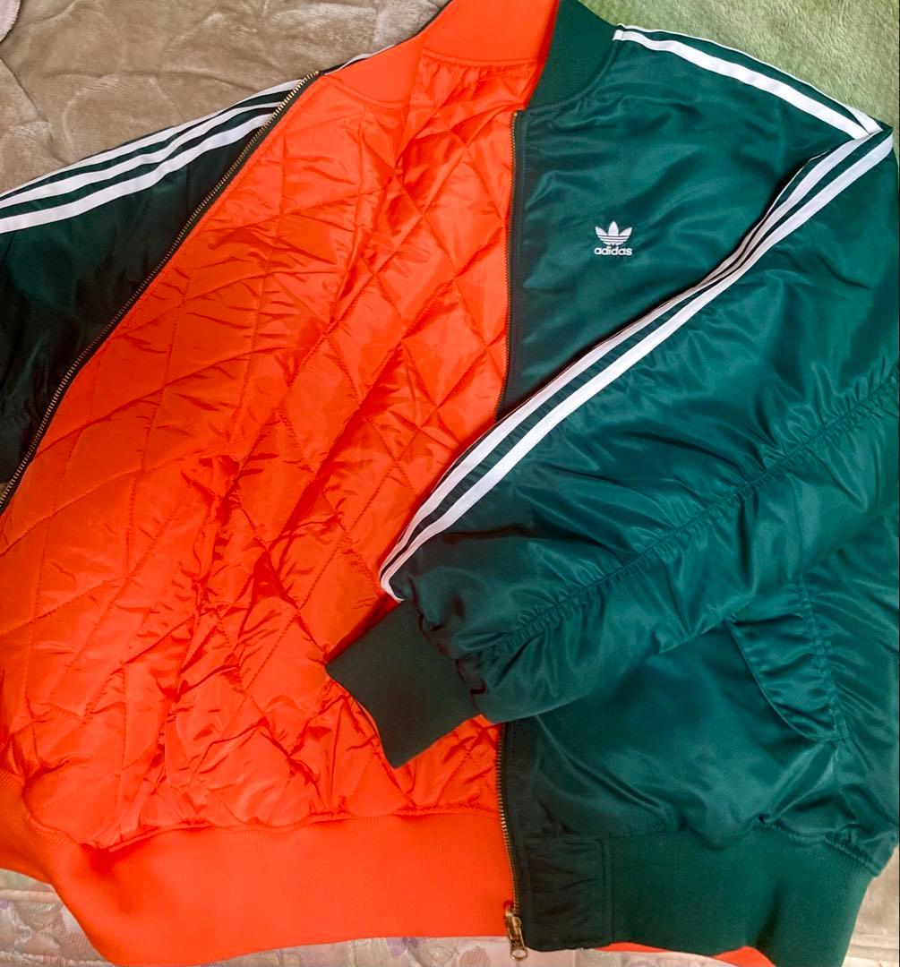 アディダス/アディレニウム MA-1 ボンバージャケット リバーシブル 深緑