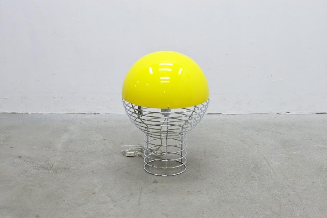 未使用 正規品 ヴェルナー パントン ワイヤーランプ 北欧 照明 イエロー