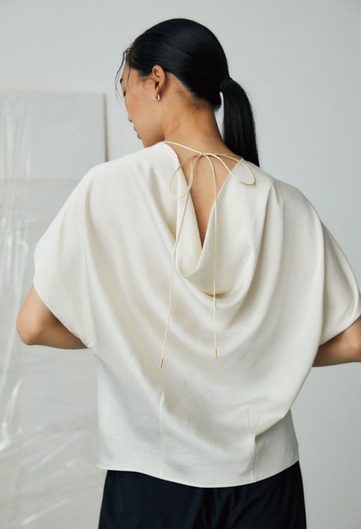 トップス RIM.ARK Back drape gloss tops