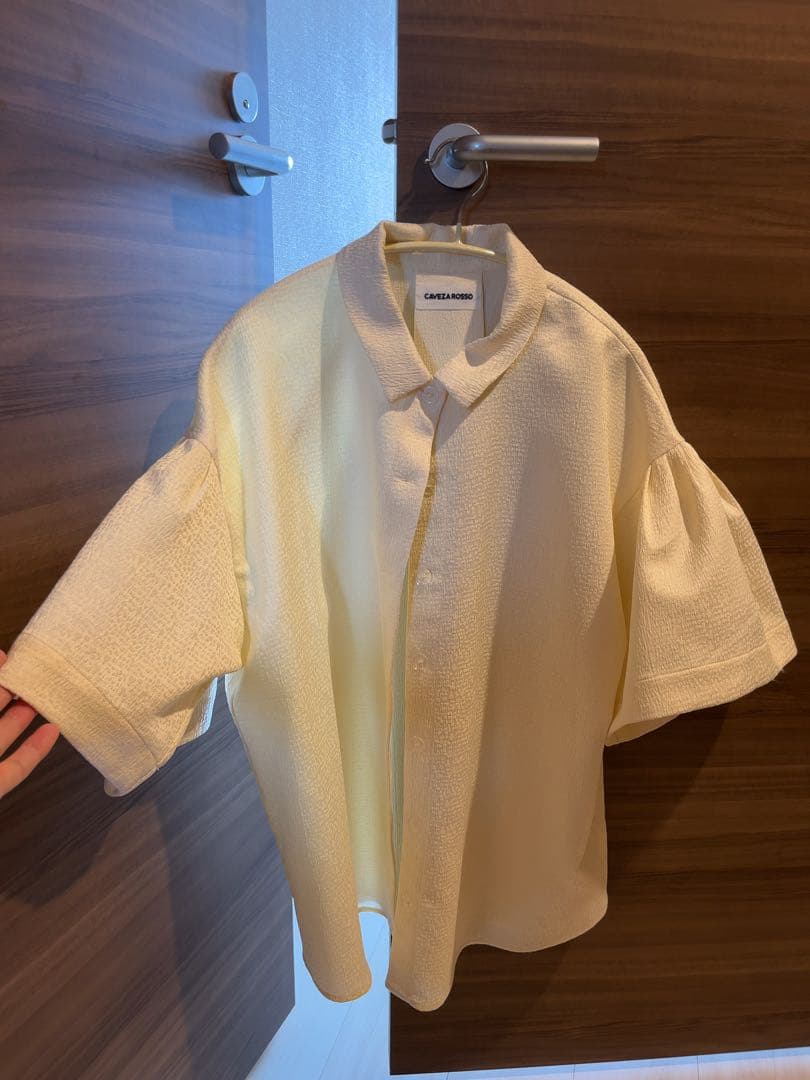 【ルナさん専用】[CAVEZAROSSO]タックスリーブジャカードブラウス