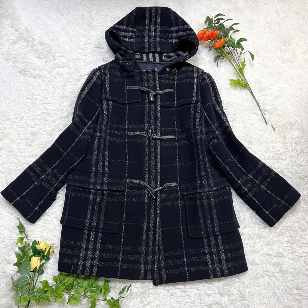 訳あり極美品 大きいサイズ バーバリーロンドン ダッフルコート ノバチェック