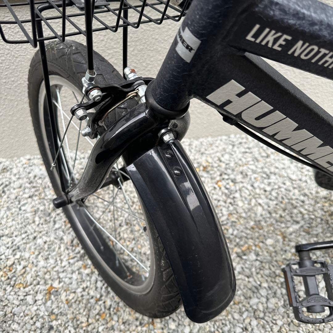 HUMMER 子供用 自転車 18インチ ミッドナイトブルー 補助輪＆おまけつき
