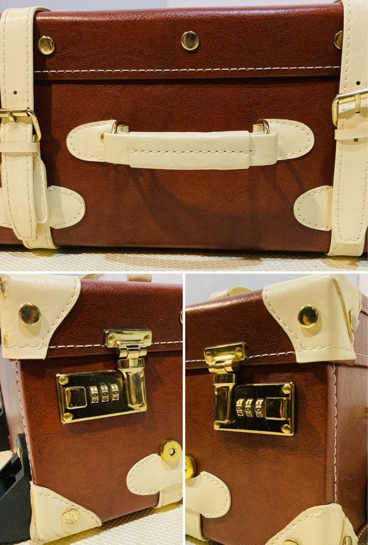 【希少】#656 Disney レザー スーツケース フランス柄