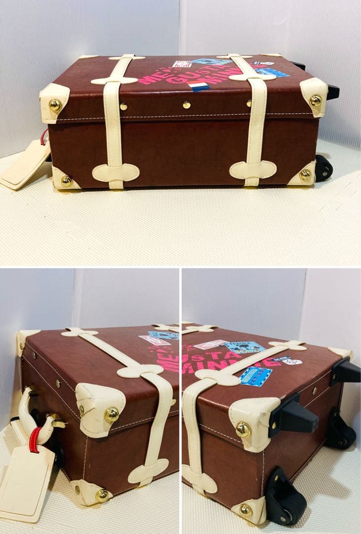 【希少】#656 Disney レザー スーツケース フランス柄