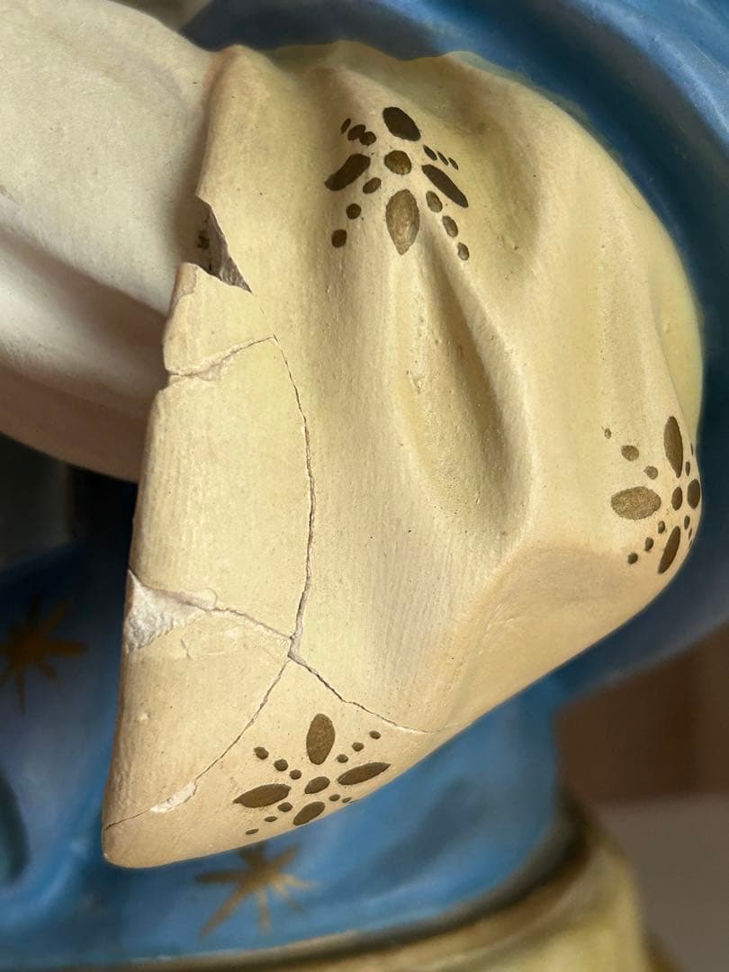 【訳あり超希少品】美顔の聖母マリア半身像　アンティーク