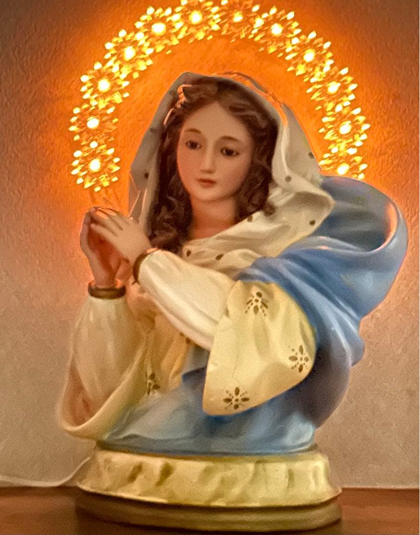 【訳あり超希少品】美顔の聖母マリア半身像　アンティーク