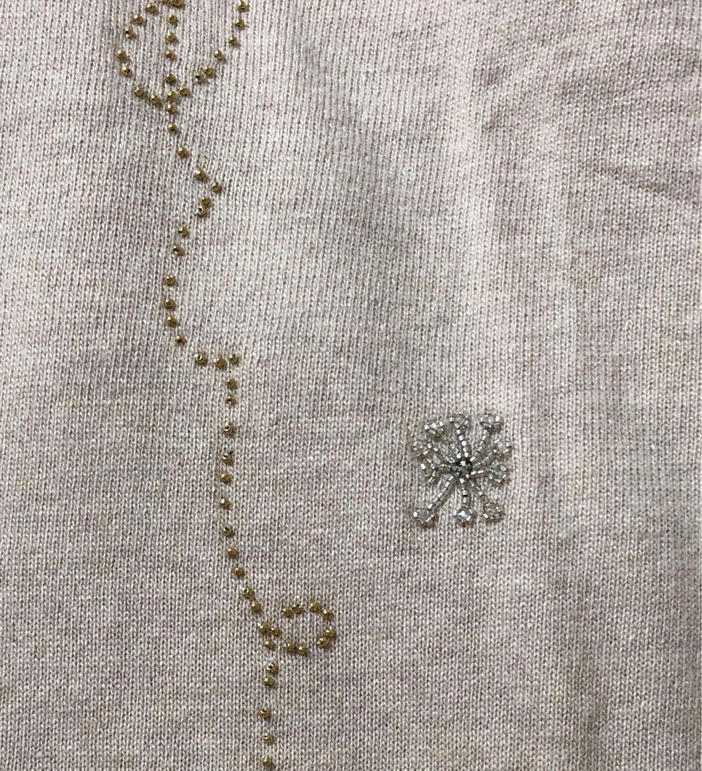 専用新品　TSUMORI CHISATO ビーズ刺繍ニット　カシミヤ、アンゴラ混
