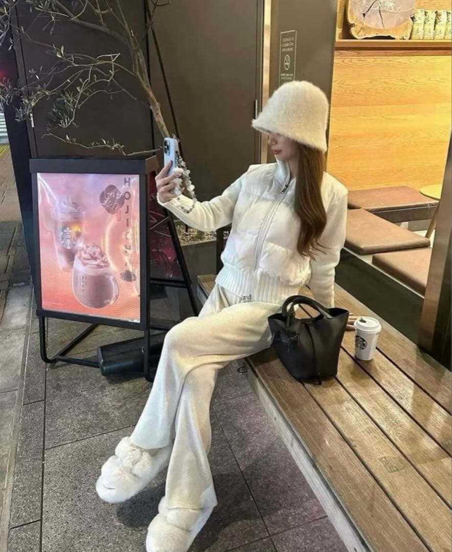 2日以内発送　ニットドッキング　ダウンジャケット