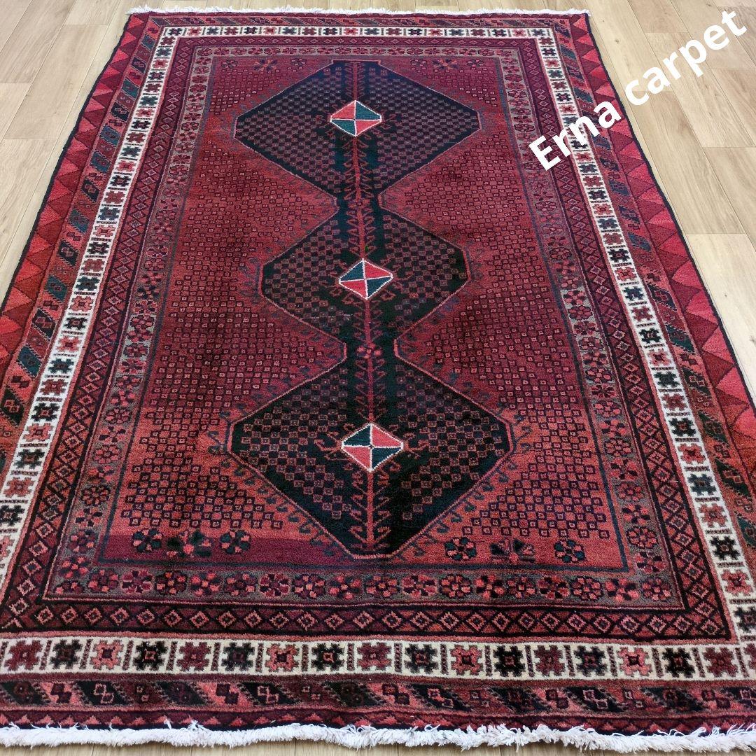 ペルシャ絨毯　シ－ラーズ産 215x135 クリーニング済 shiraz