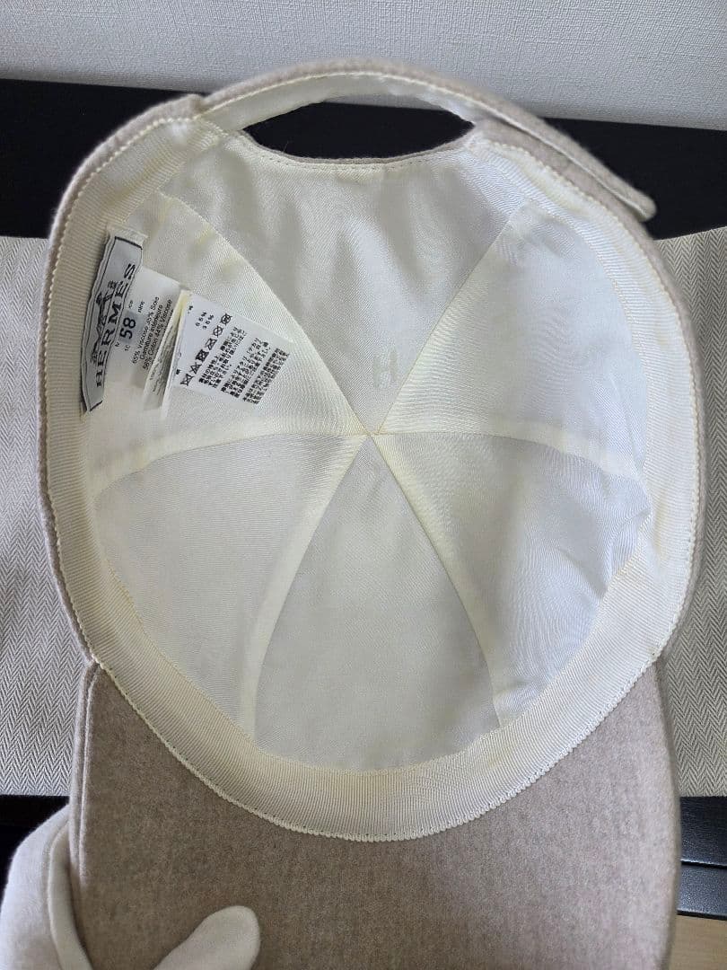 kei エルメス セレナ 58 カシミヤ レザー シルバー金具 キャップ