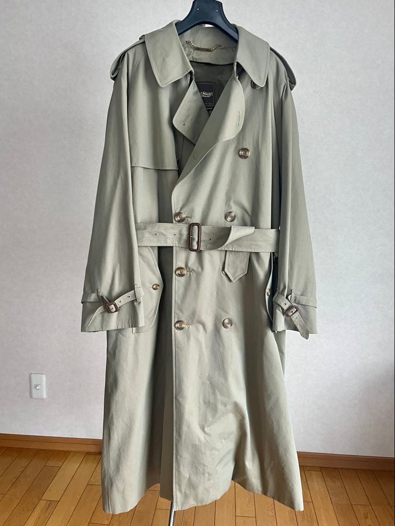 ポールスチュアート 一枚袖 トレンチコート invertere 玉虫 英国製