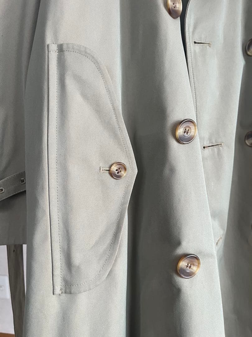 ポールスチュアート 一枚袖 トレンチコート invertere 玉虫 英国製