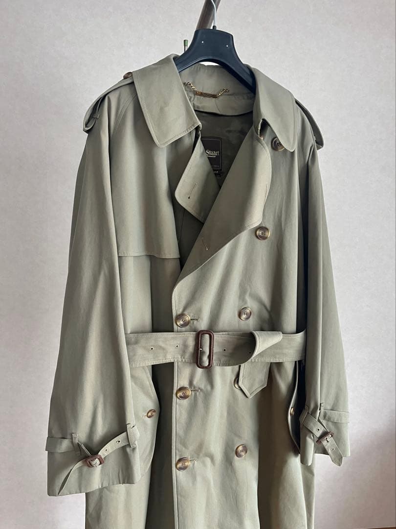 ポールスチュアート 一枚袖 トレンチコート invertere 玉虫 英国製