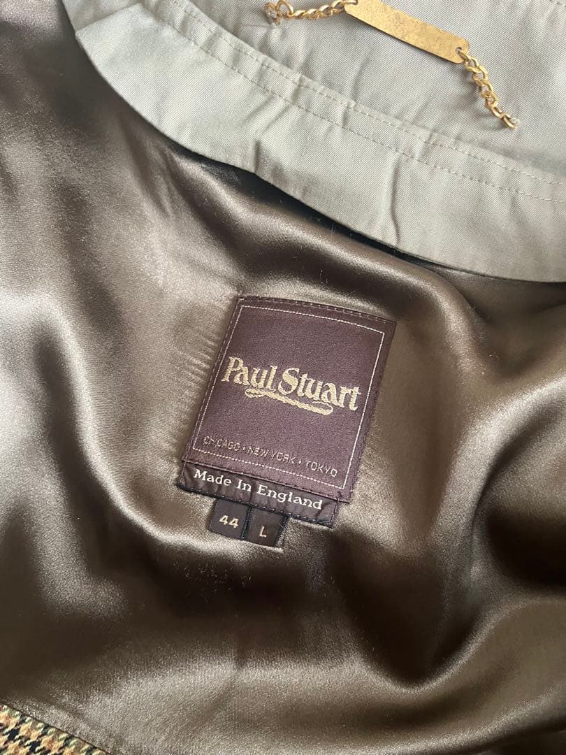 ポールスチュアート 一枚袖 トレンチコート invertere 玉虫 英国製