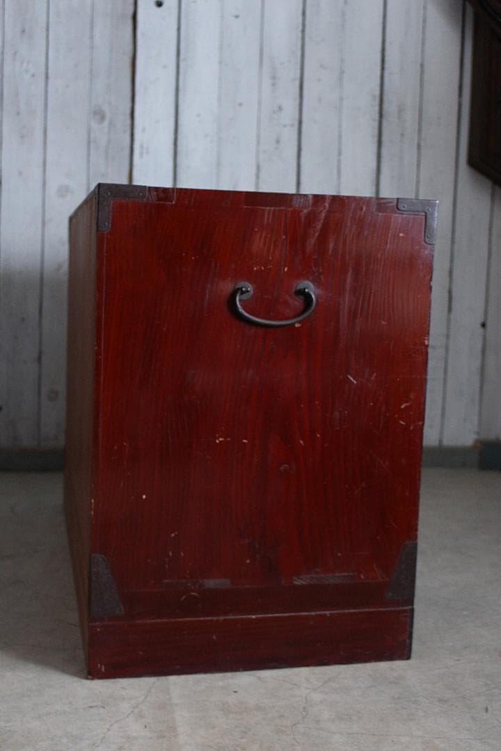 ゆず　綺麗な丸金具庄内箪笥　4杯　タンス　収納　古家具　古民家　時代家具