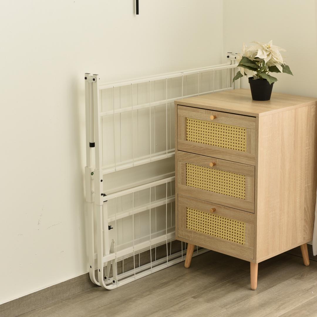 パイプベッド折りたたみベッドシングルベッド下収納シングルベッド耐荷重200kg