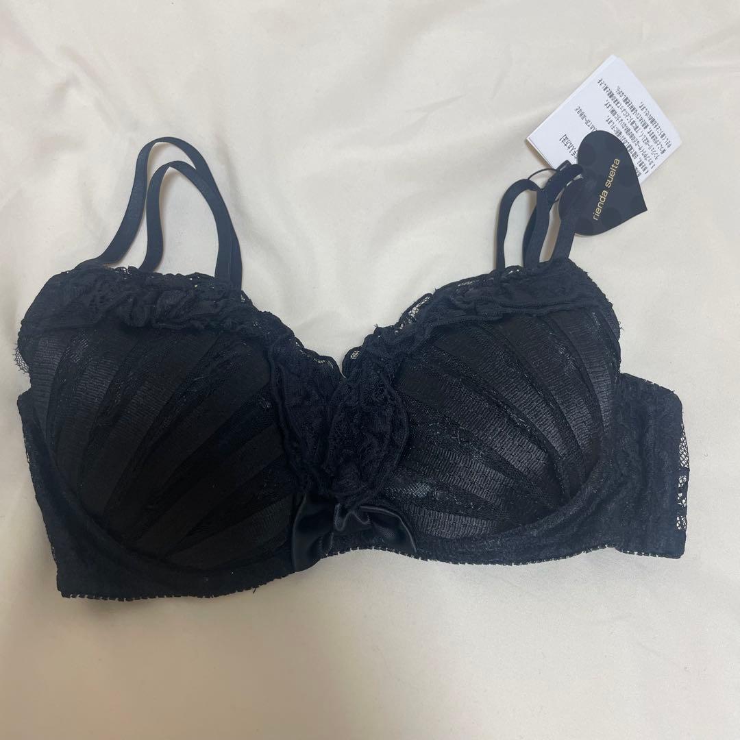 ブラックレースブラジャーショーツセット