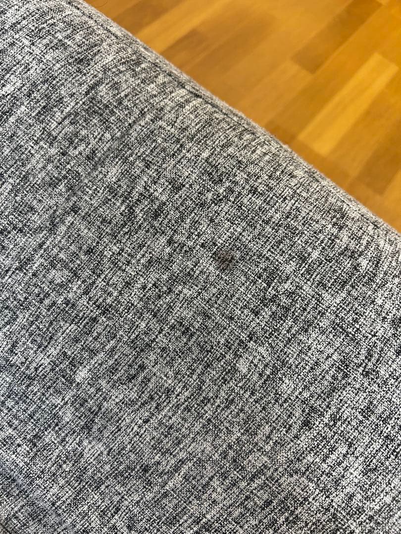 グレー ファブリック ソファ リクライニング