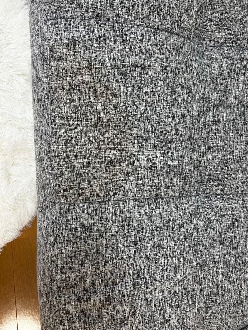 グレー ファブリック ソファ リクライニング