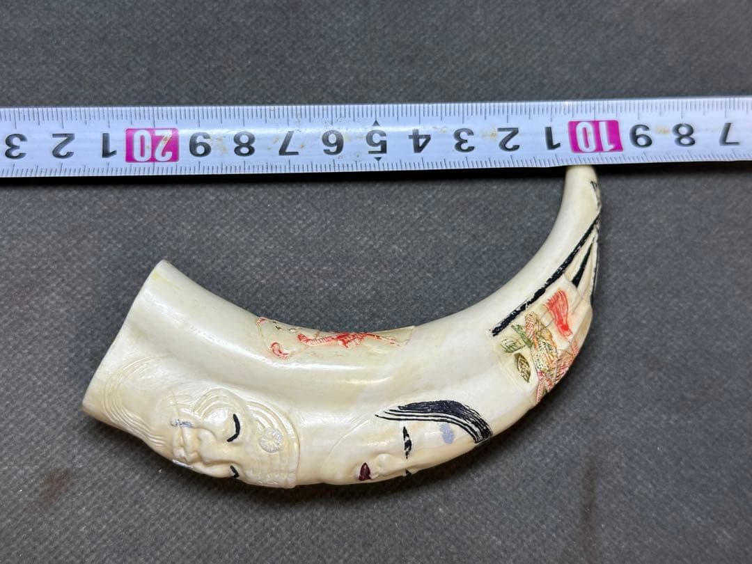 極上　根付　小面と翁面　和装小物　古美術品　 置物　彫刻 細密細工　骨董