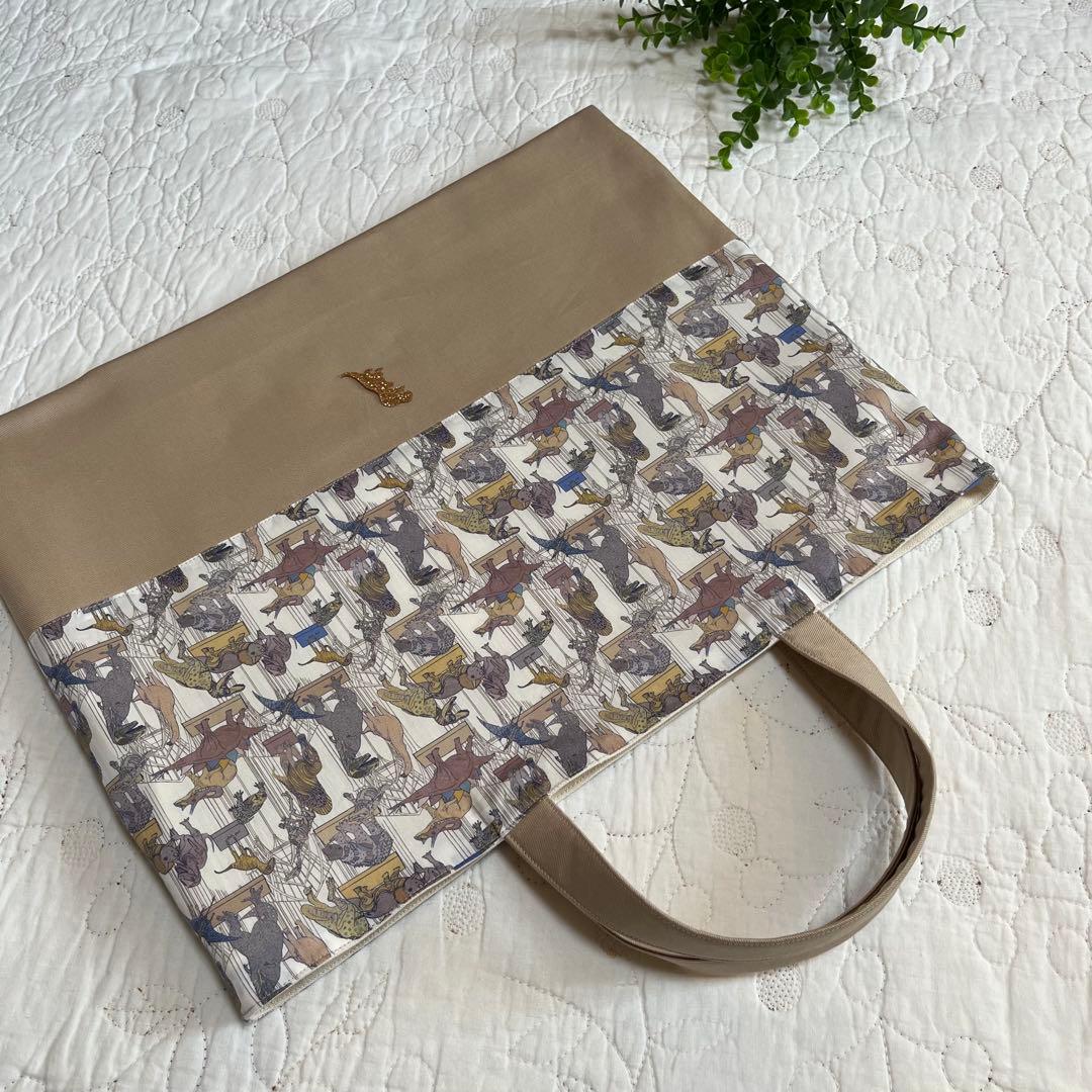 手提げ袋　体操服入れ　上靴袋　3点　リバティ　クラウスロアーズアンドダイナソーズ