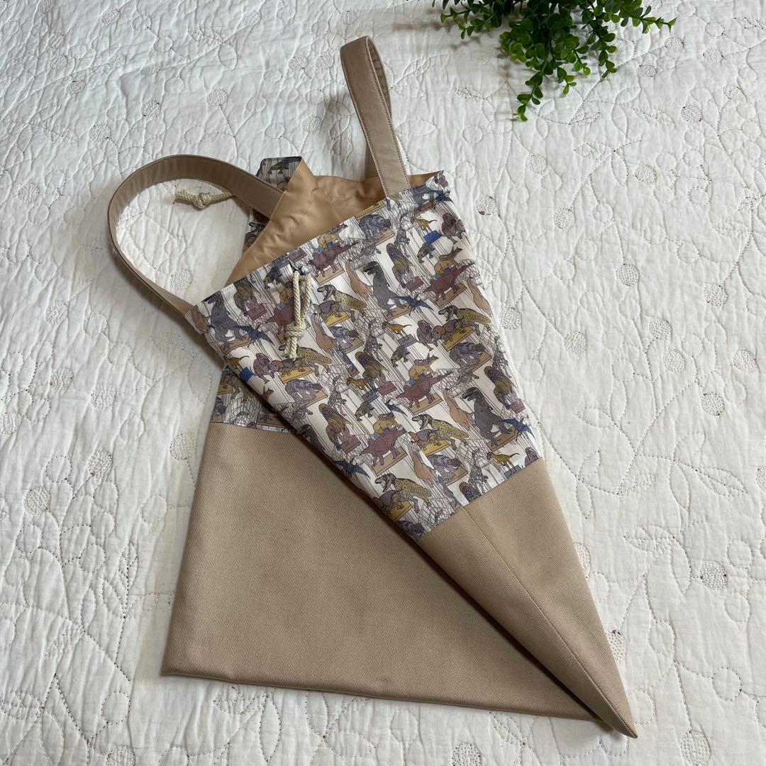 手提げ袋　体操服入れ　上靴袋　3点　リバティ　クラウスロアーズアンドダイナソーズ