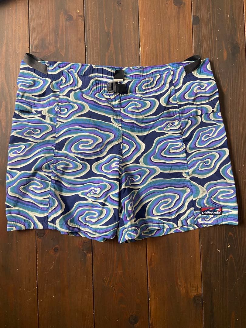 【希少】パタゴニア 1994年 渦巻きリバーショーツバギーズサーフパンツ波タグＭ