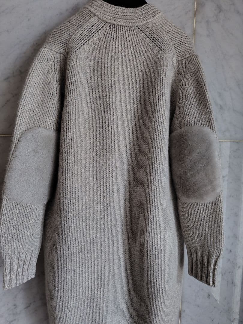 Drawer新品未使用ムートンパッチロングカーディガン