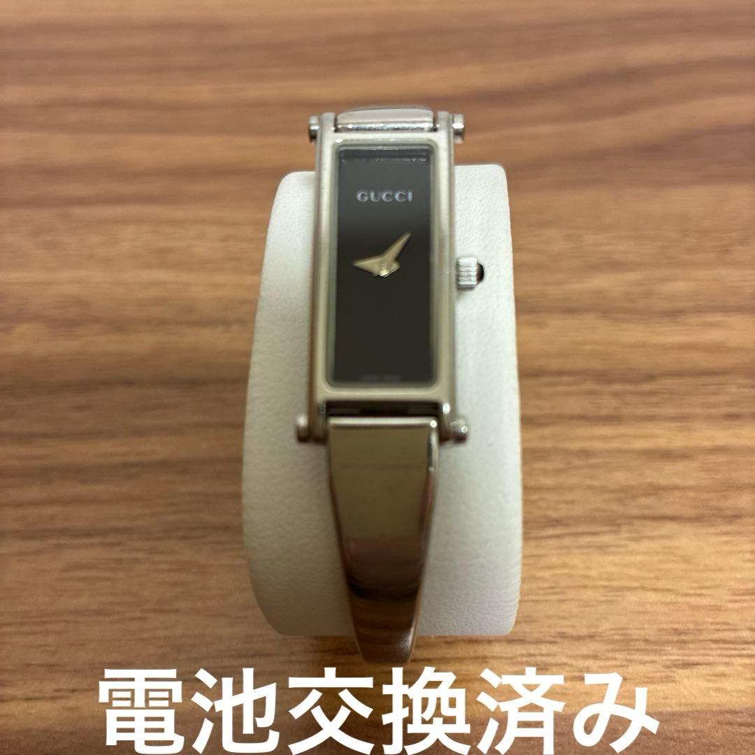 電池交換・整備済み GUCCI 1500L レディース 腕時計 ブラック文字盤