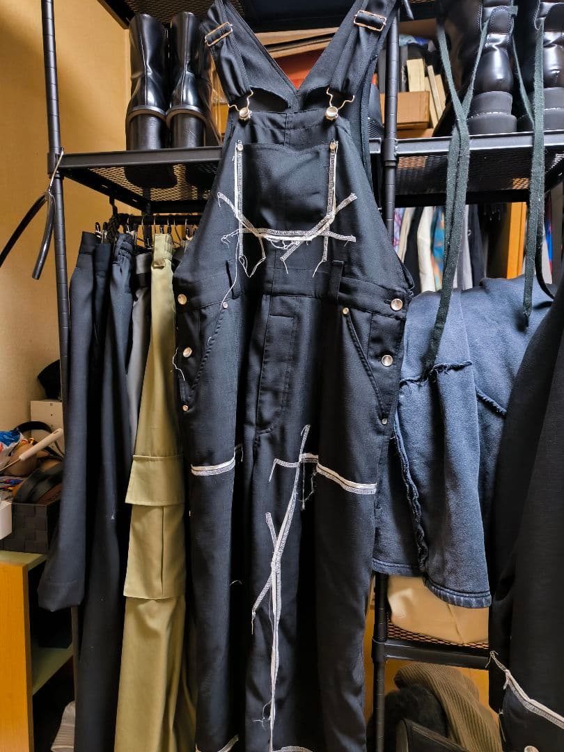 y*3様 カットオフステッチデザインオーバーオール