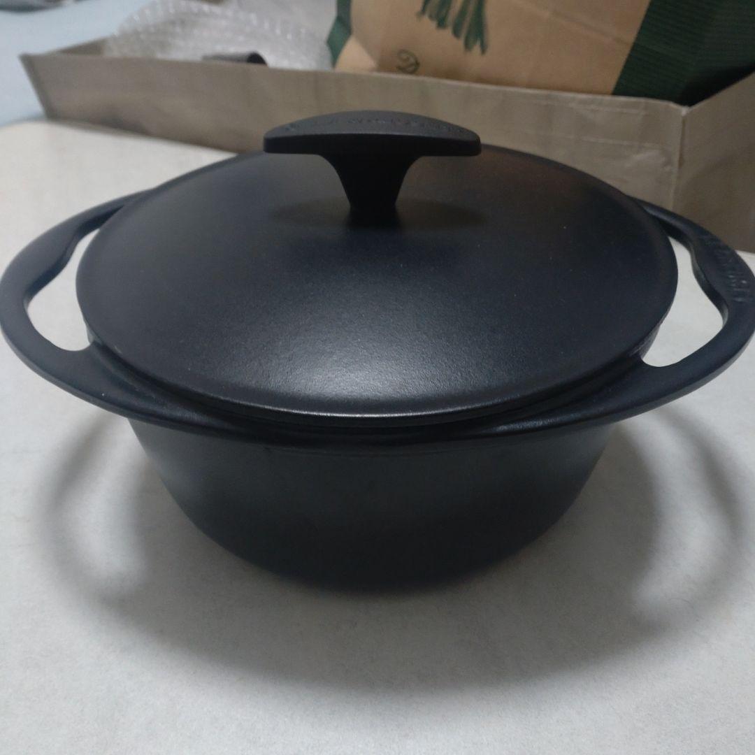 LE CREUSET ブラック 両手鍋 20cm