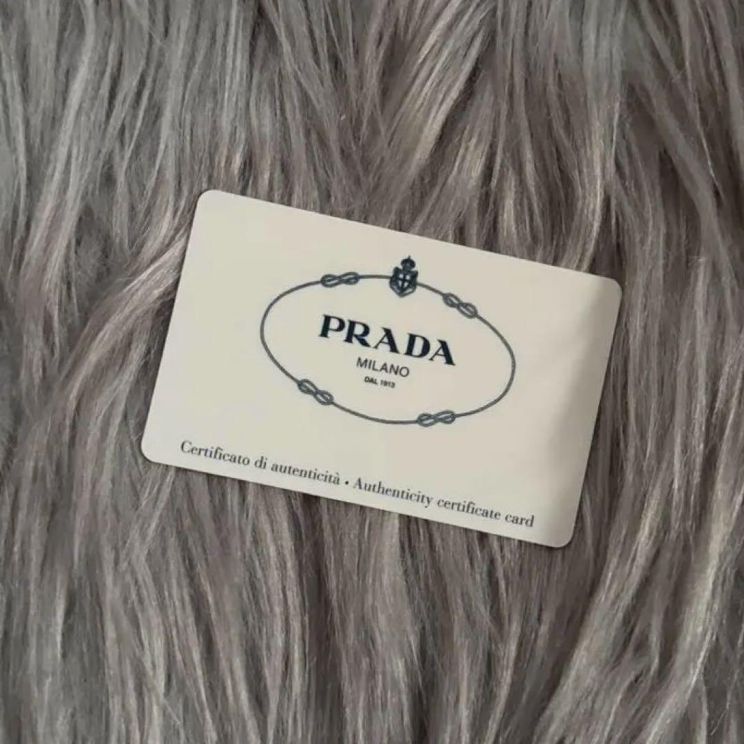 【正規品】PRADA 三角モチーフ リボンスカーフ ブラック トライアングル