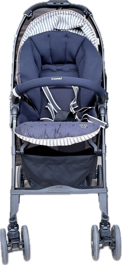 良品　Combi メチャカルハンディオート4キャスミッキーモデル　ネイビー