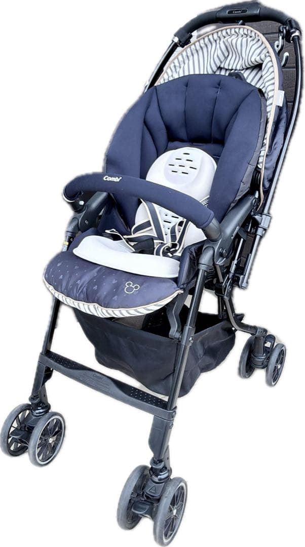 良品　Combi メチャカルハンディオート4キャスミッキーモデル　ネイビー