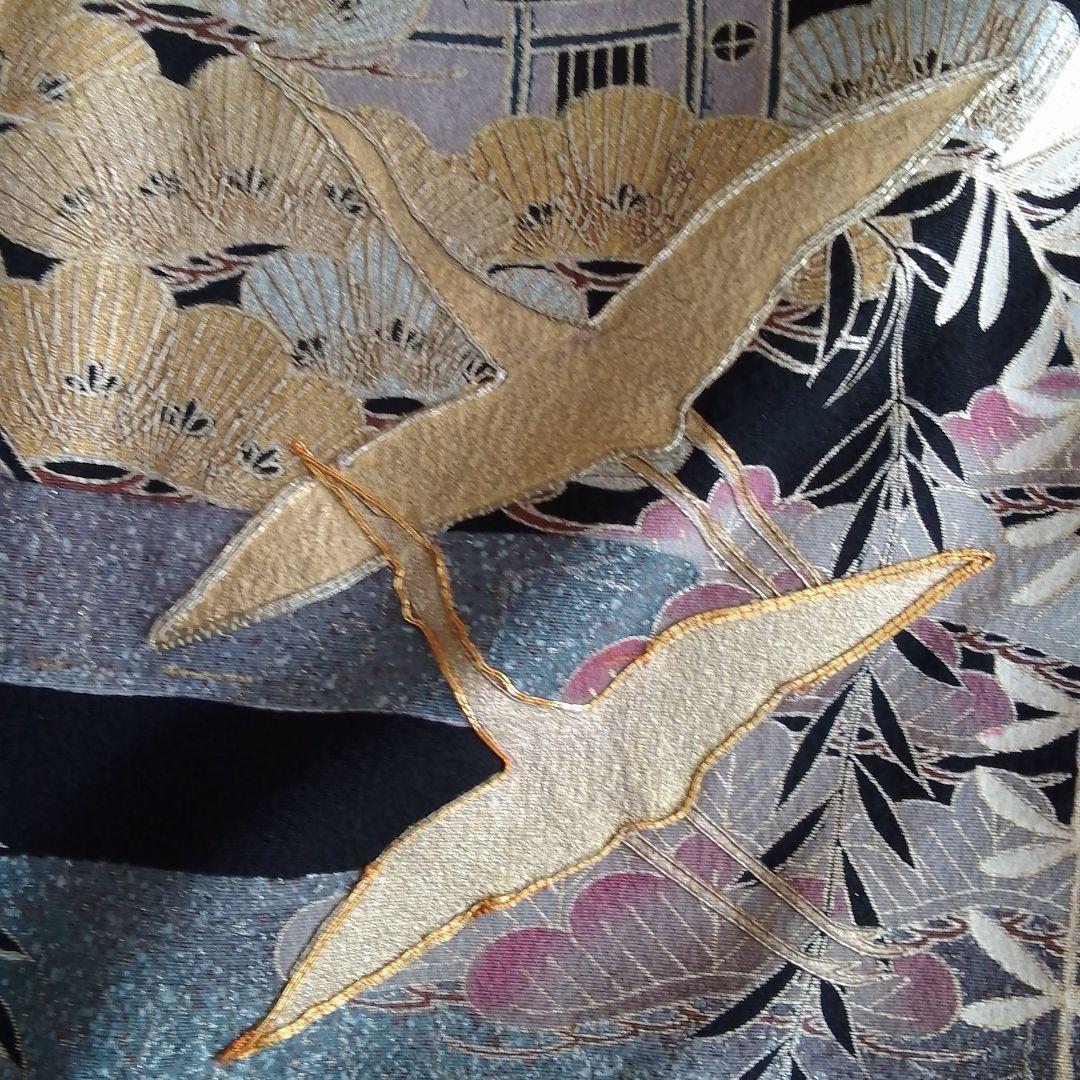 ゆみこ 着物リメイクワンピース 留袖ドレス 京大橋 落款あり作家物