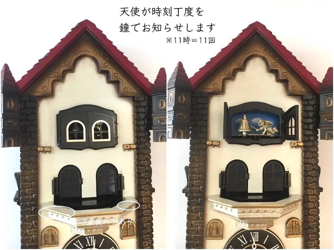 ●からくり時計●CITIZEN シチズン オルゴール 木製 鐘 ヴィンテージ