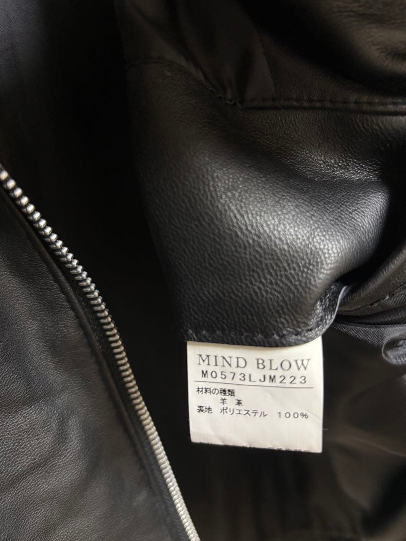 羊革シングルライダースジャケット