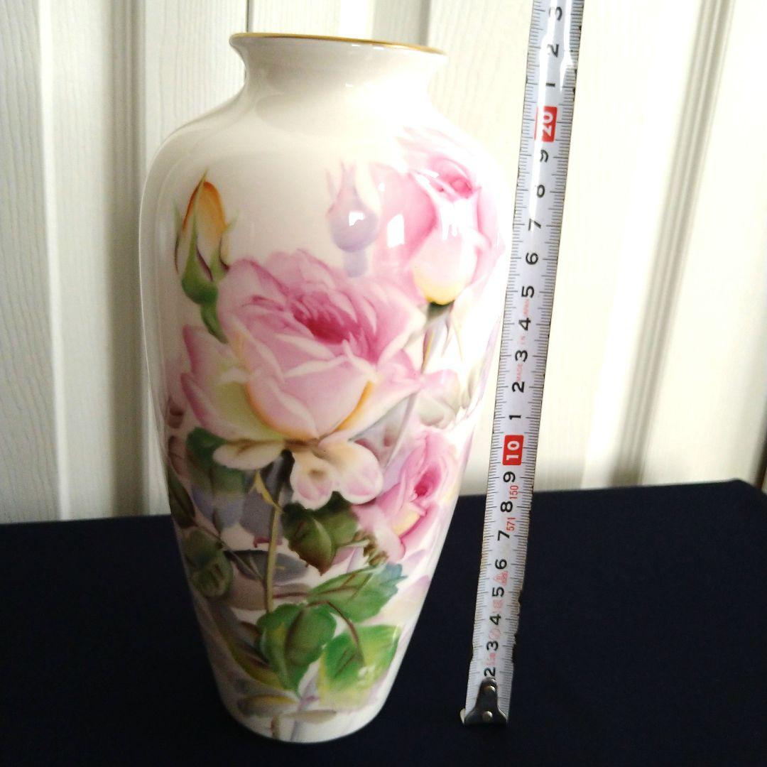 オールドノリタケ　薔薇　花瓶　手描き　木村商会　美品
