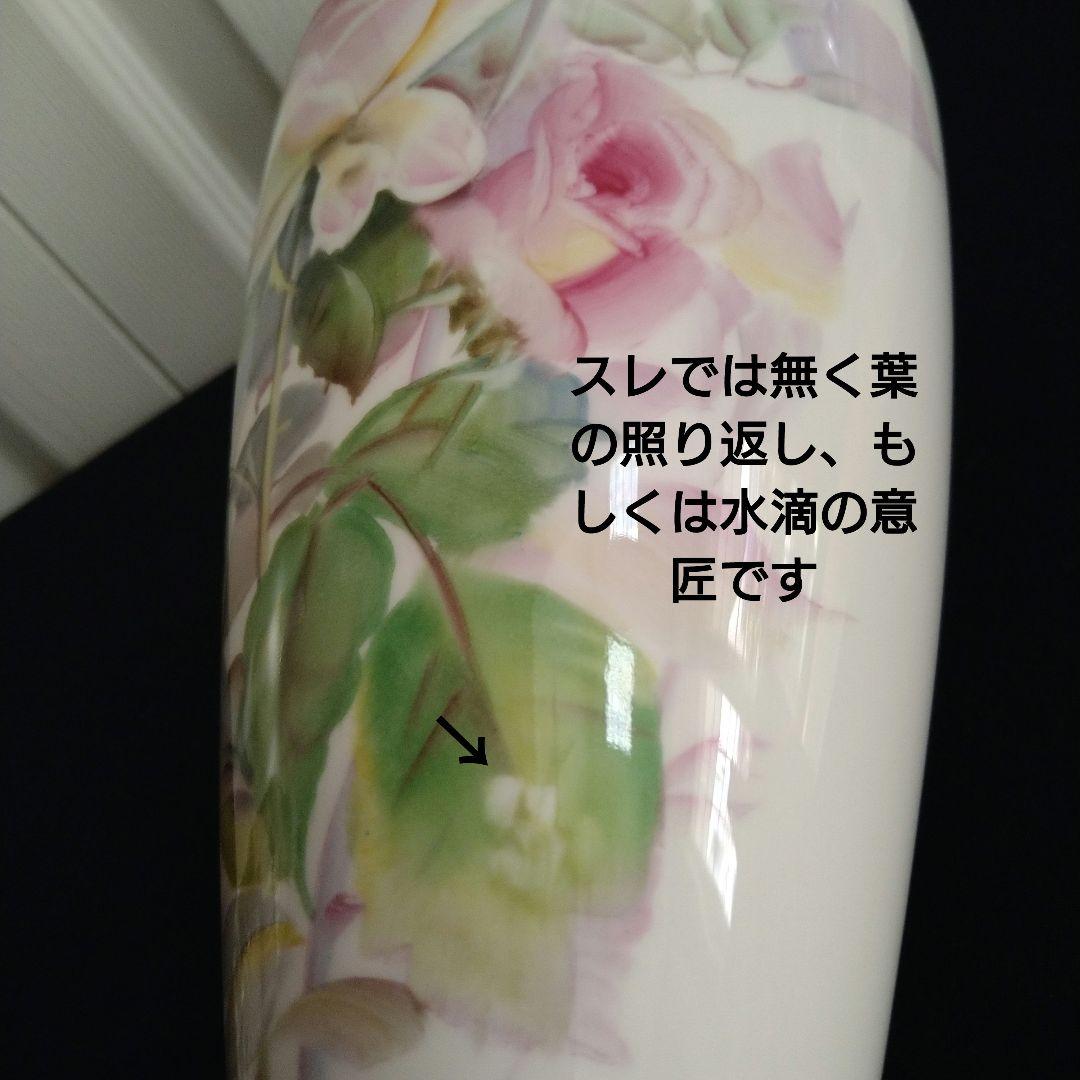 オールドノリタケ　薔薇　花瓶　手描き　木村商会　美品
