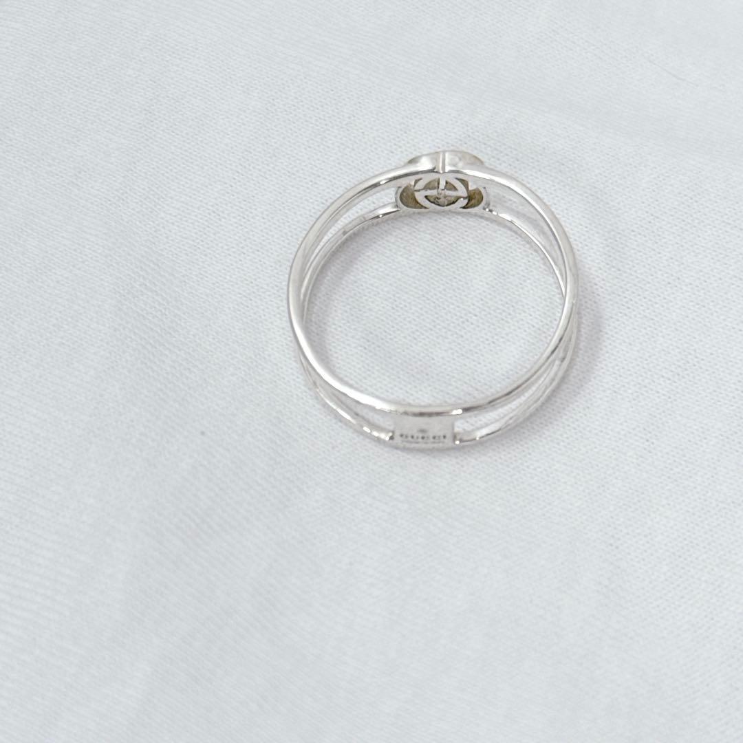 表記23 GUCCI インターロッキングG オープンバンドリング　スリム　メンズ