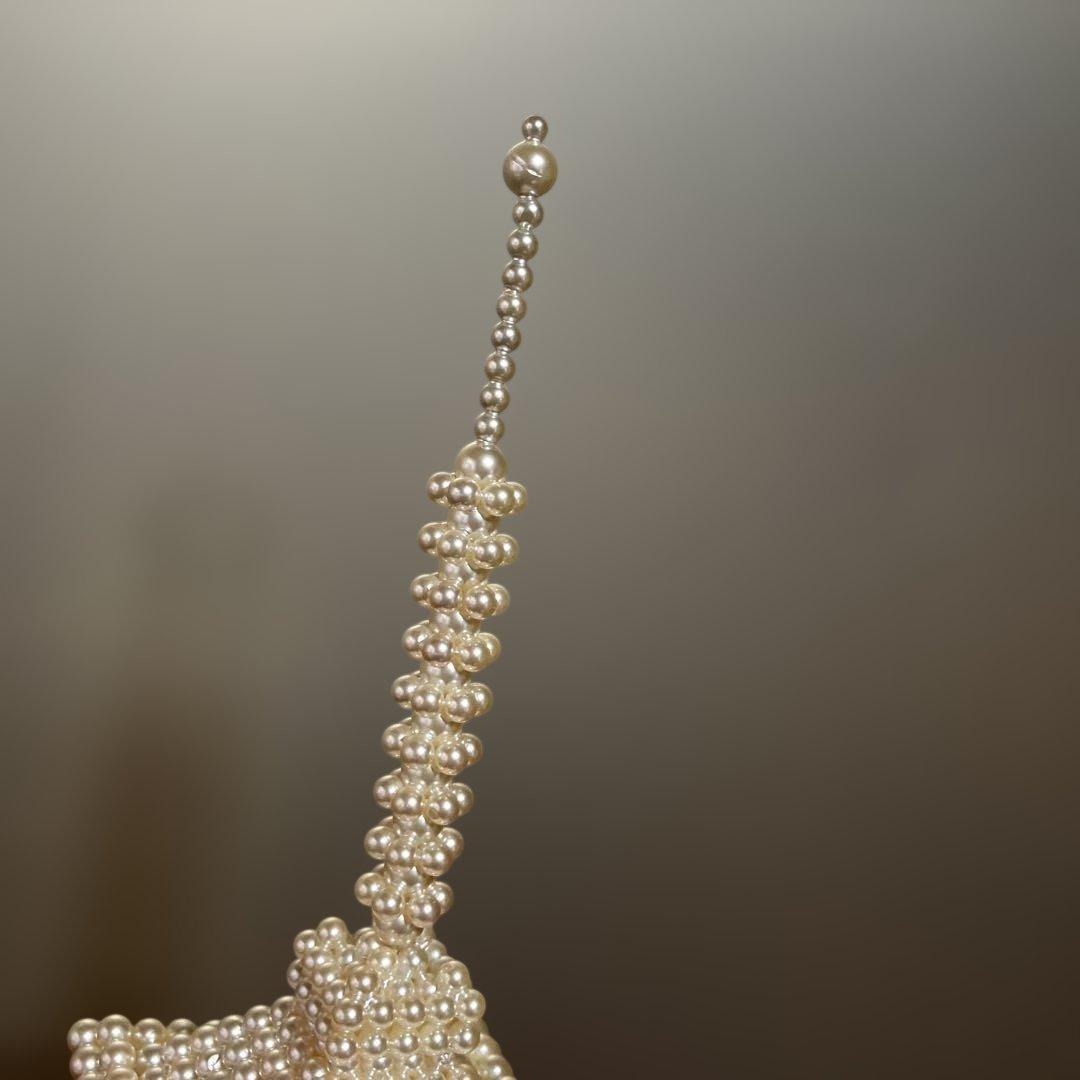 置物　五重の塔　真珠