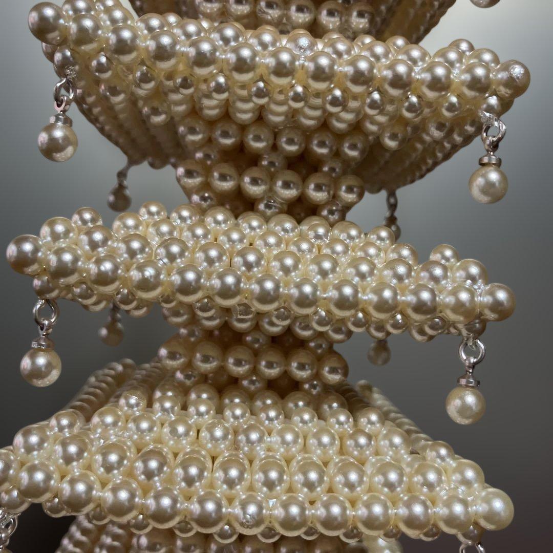 置物　五重の塔　真珠